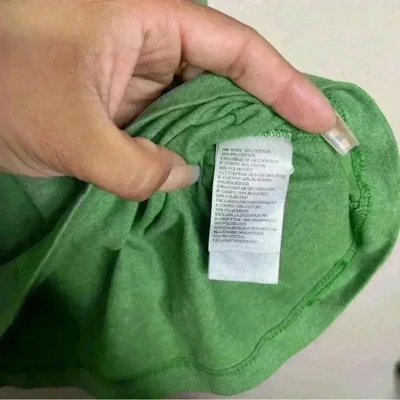 The North Face T-Shirt Mens Logo Short Sleeve Green Tee Cotton Crew Neck ~Size S - Picture 2 of 6